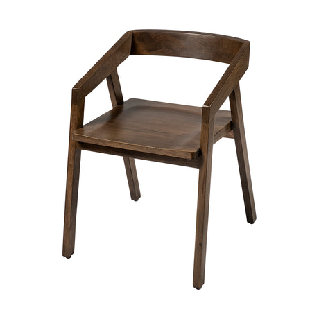 Nicholas I Onyx Brown Solid Wood Dining Chair from Mercana - Luna Furniture