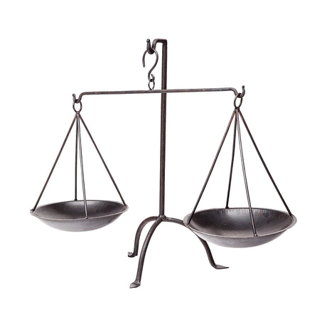 Adilah 16L x 10W Black Metal Vintage Inspired Weighing Scale from Mercana - Luna Furniture