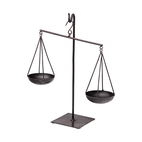 Ellis 10L x 4W Black Metal Vintage Inspired Weighing Scale from Mercana - Luna Furniture