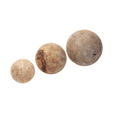 Carrick (Set of 3) Natural Wood Decorative Spheres from Mercana - Luna Furniture