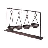 Enos 19L x 3W Black Metal 4 Bowl Ancient Spice Market Decorative Display from Mercana - Luna Furniture
