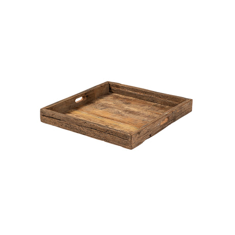 Carson (Small) 24L x 24W Brown Reclaimed Wood Tray from Mercana - Luna Furniture