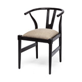 Trixie I Black Wooden Base w/ Dark Taupe Fabric Seat Dining Chair from Mercana - Luna Furniture