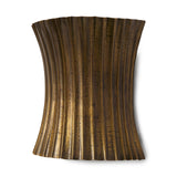 Letitia 10.5L x 5.5W x 11.0H Gold Hammered Metal Fan Wall Sconce from Mercana - Luna Furniture