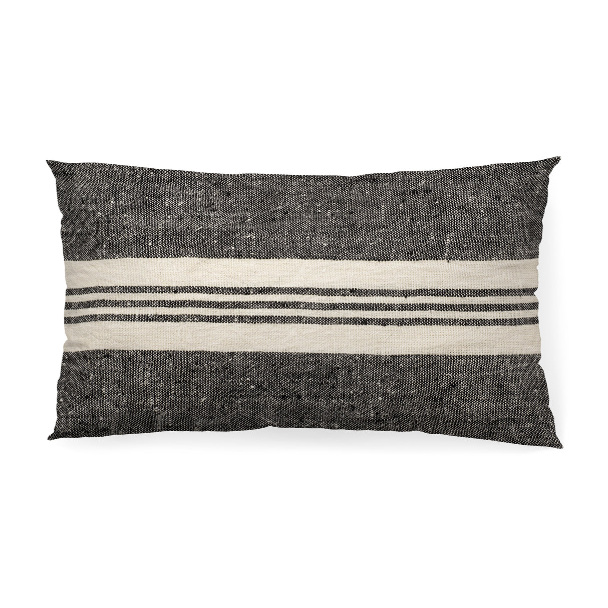 Sharon 14 x 26 Black With Stripes Decorative Pillow Cover from Mercana - Luna Furniture
