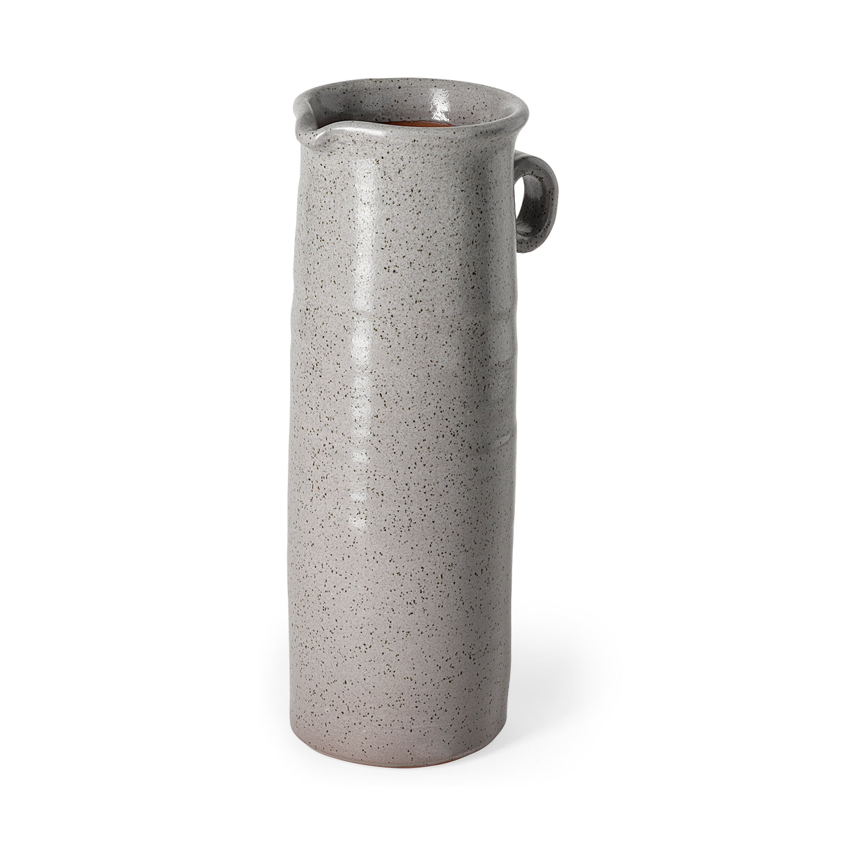 Frieda Large Freckled Gray Ceramic Jug from Mercana - Luna Furniture