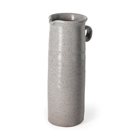 Frieda Large Freckled Gray Ceramic Jug from Mercana - Luna Furniture
