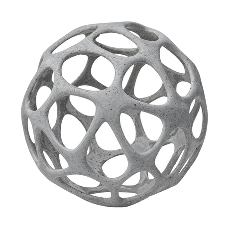 Spiro 7L x 7W Off-White Hollow Decorative Orb from Mercana - Luna Furniture