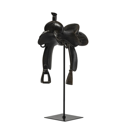 Colt I 9L x 8W Black Equestrian-Inspired Western Horse Saddle from Mercana - Luna Furniture