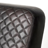 Horace I Black Leather Diamond Pattern w/Gold Iron Frame Accent Chair from Mercana - Luna Furniture