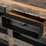 Wilton I 63x16 Reclaimed Wood and Metal 16 Drawer Sideboard from Mercana - Luna Furniture