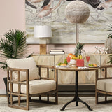 Woodrow (22.3"H) Light Brown Wood w/ White Accent Table Lamp from Mercana - Luna Furniture