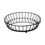 Helena 20L x 20W Black Metal Mirrored Bottom Round Serving Tray from Mercana - Luna Furniture