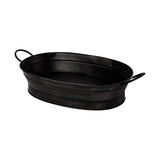 Reno 20L x 14W Black Metal Vintage Inspired Basket from Mercana - Luna Furniture