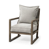 Sherlock Frost Gray Wood Frame Accent Chair from Mercana - Luna Furniture