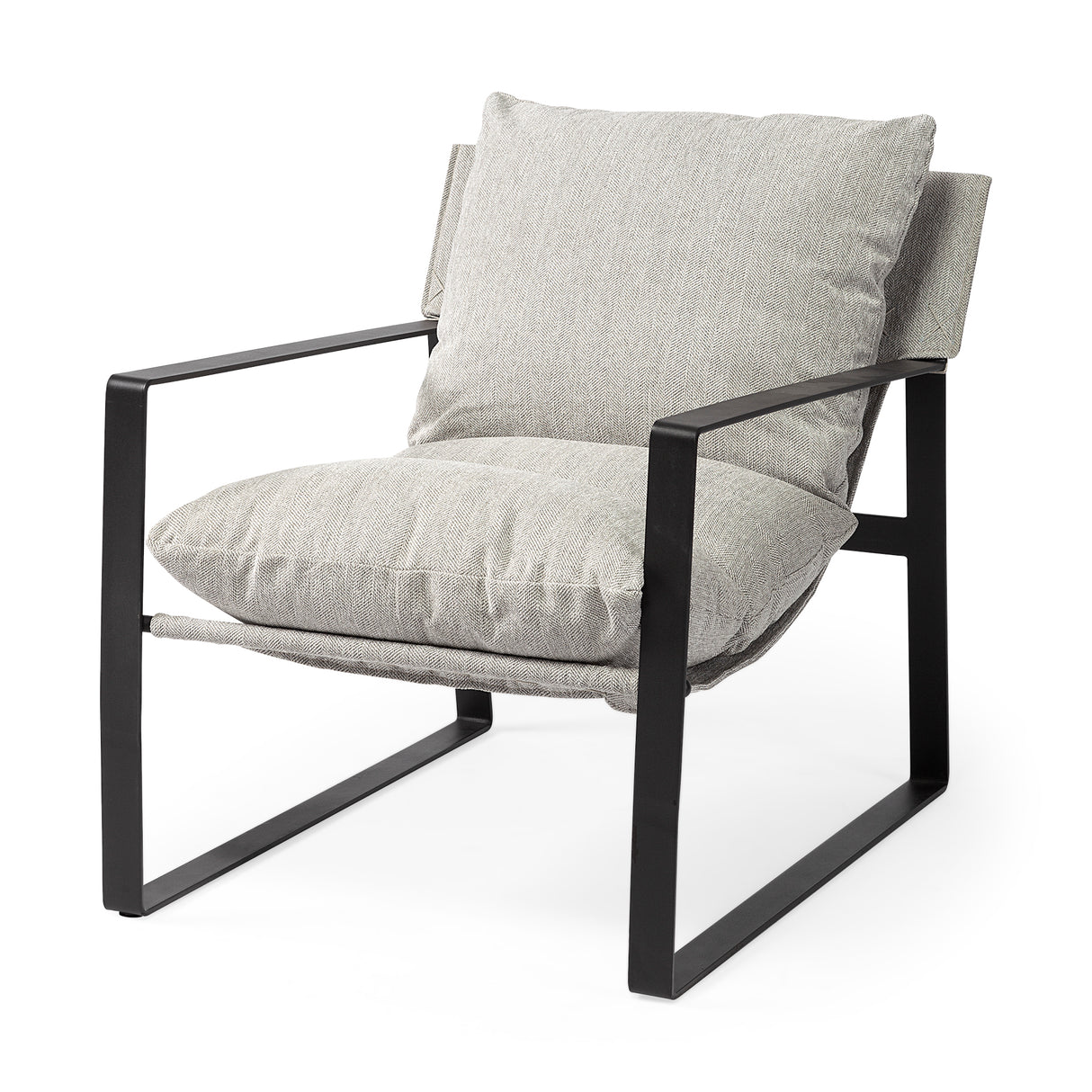 Guilia Frost Gray With Metal Frame Sling Accent Chair from Mercana - Luna Furniture
