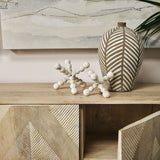 Carrollton I (Small) 7L x 7W Off-White Geometric Wood Ball Jack from Mercana - Luna Furniture