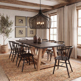 Camila (40"x31") Black Metal Mesh-Style Four Bulb Chandelier from Mercana - Luna Furniture