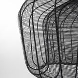 Camila (40"x31") Black Metal Mesh-Style Four Bulb Chandelier from Mercana - Luna Furniture