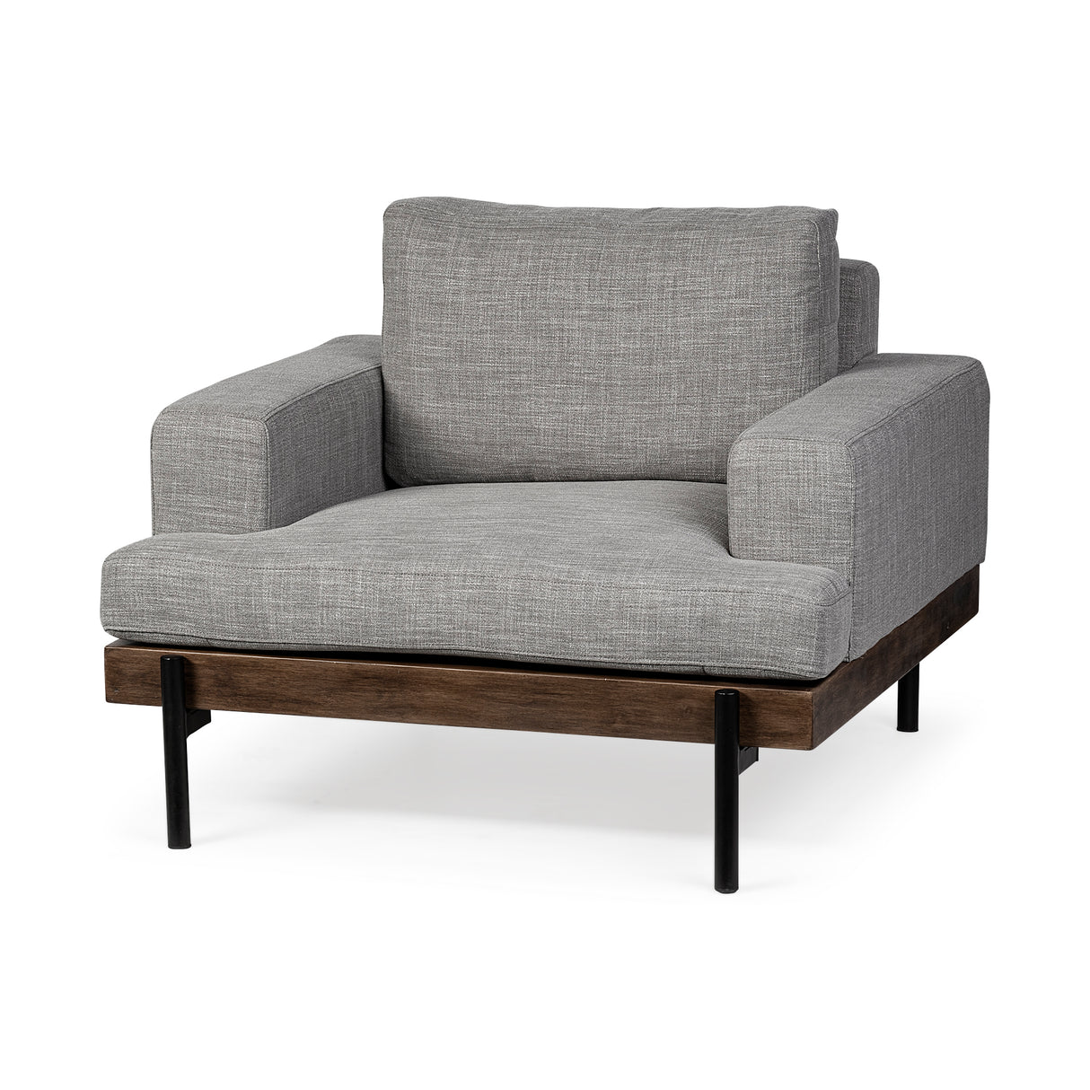 Colburne I Gray Fabric W/ Wood and Iron Frame Accent Chair from Mercana - Luna Furniture