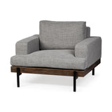 Colburne I Gray Fabric W/ Wood and Iron Frame Accent Chair from Mercana - Luna Furniture