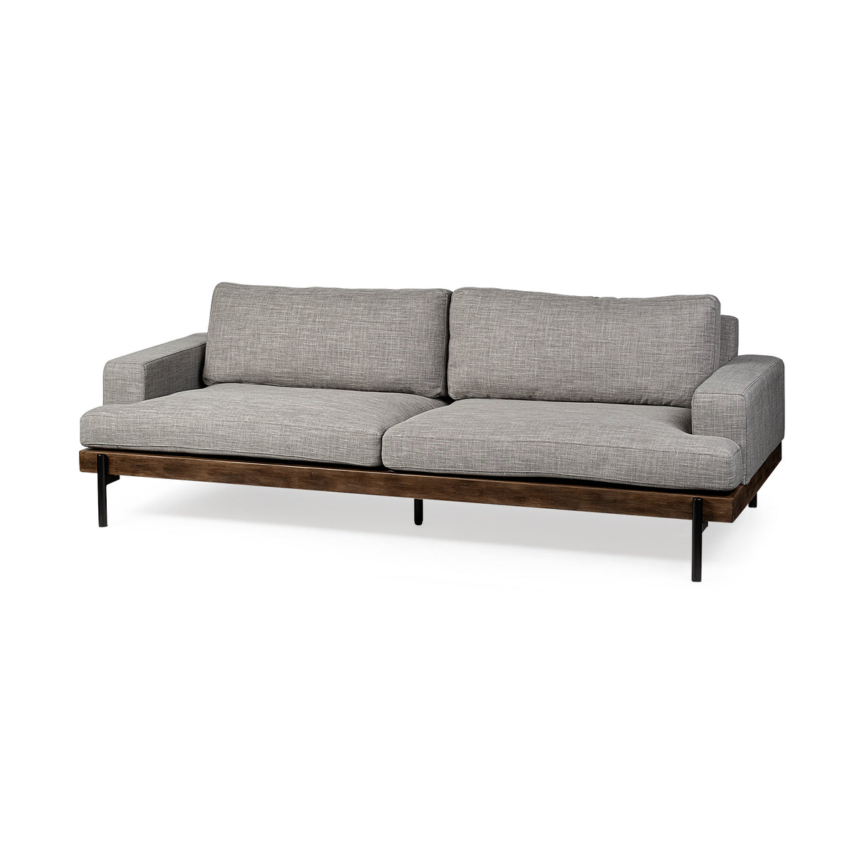 Colburne II 95" Gray Upholstered Three Seater Sofa from Mercana - Luna Furniture