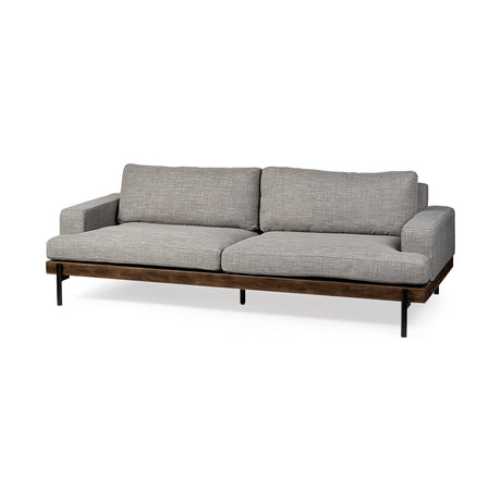 Colburne II 95" Gray Upholstered Three Seater Sofa from Mercana - Luna Furniture