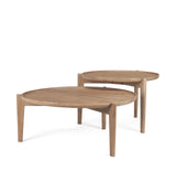 Cleaver (Set of 2) 40" & 31" Round Brown Solid Wood Nesting Coffee Tables from Mercana - Luna Furniture