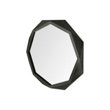 Aramis I 32" Octagon Black Wood Frame Wall Mirror from Mercana - Luna Furniture