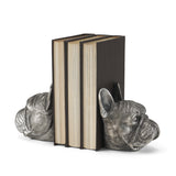 Bruno (Set of 2) 5L x 5W Silver American Bulldog Bookends from Mercana - Luna Furniture