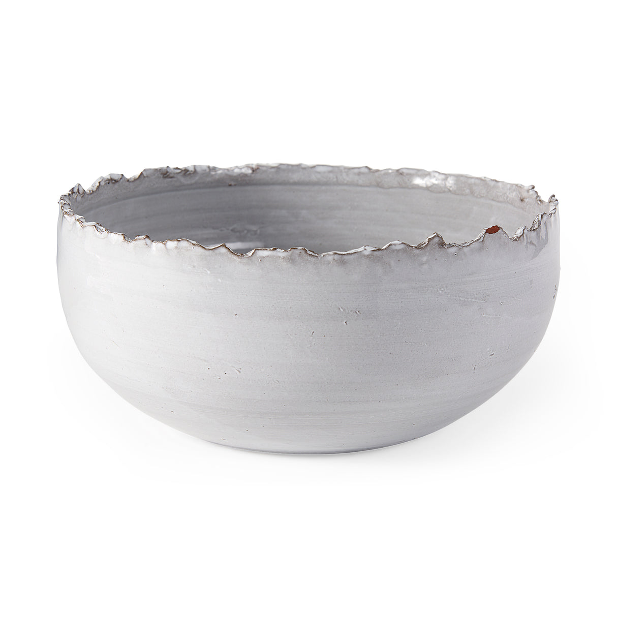 Larsen 13L x 13W White Ceramic Large Decorative Bowl from Mercana - Luna Furniture
