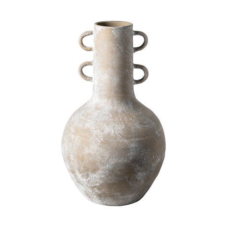 Sherry Rustic Brown Tall Neck Ceramic Vase from Mercana - Luna Furniture
