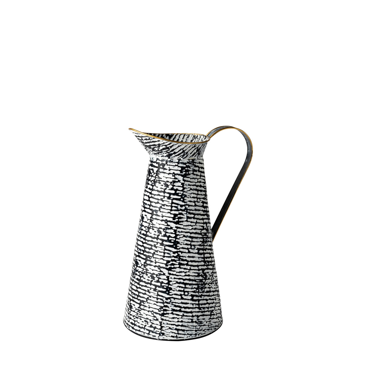 Colette Small Black/White Patterned Vase from Mercana - Luna Furniture