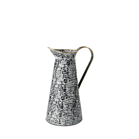 Colette Small Black/White Patterned Vase from Mercana - Luna Furniture