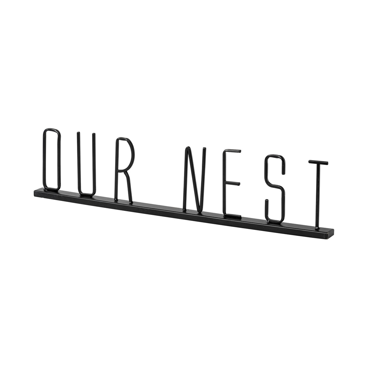 Our Nest 24L x 1W Black Metal Sign from Mercana - Luna Furniture