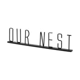 Our Nest 24L x 1W Black Metal Sign from Mercana - Luna Furniture