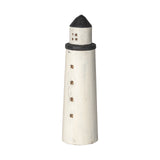 Abner (Large) 4L x 4W White Wooden Coastal Lighthouse from Mercana - Luna Furniture