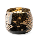 Mojave Small Black and Gold Detail Glass Vase from Mercana - Luna Furniture