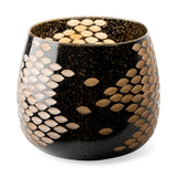 Mojave Large Black and Gold Detail Glass Vase from Mercana - Luna Furniture