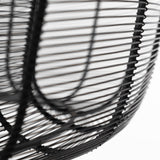 Camila (40"x31") Black Metal Mesh-Style Four Bulb Chandelier from Mercana - Luna Furniture