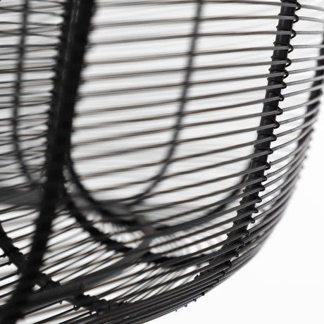 Camila (40"x31") Black Metal Mesh-Style Four Bulb Chandelier from Mercana - Luna Furniture