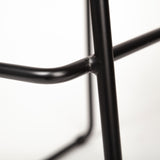 Meritt 37" Total Height Brown Leather Seat Black Metal Frame Stool from Mercana - Luna Furniture