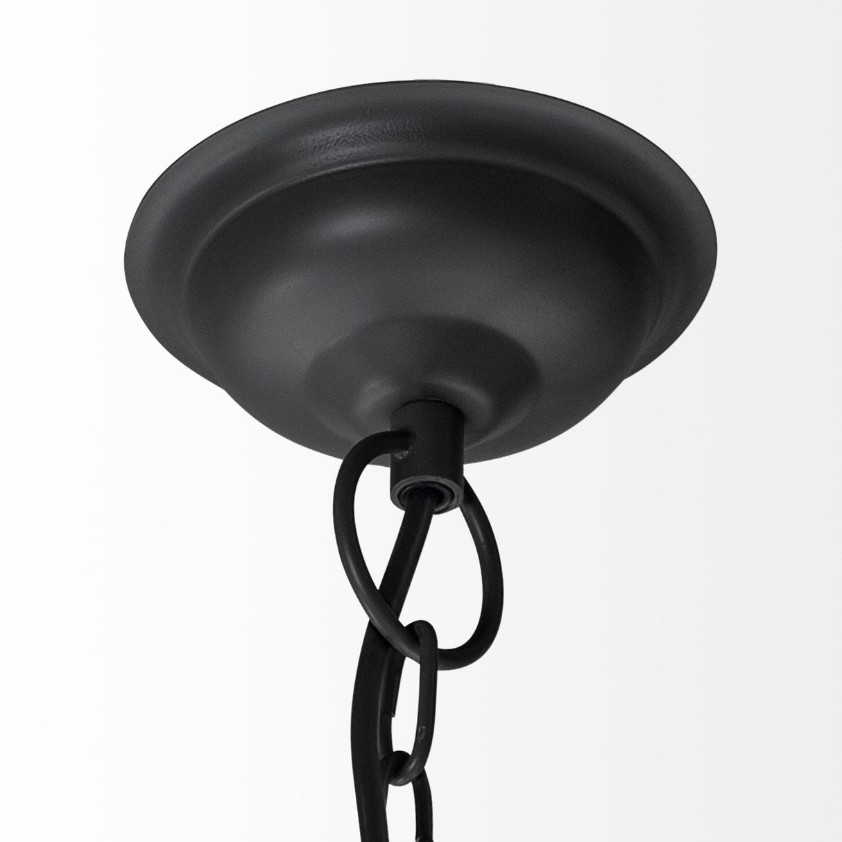 Camila (40"x31") Black Metal Mesh-Style Four Bulb Chandelier from Mercana - Luna Furniture