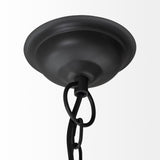 Camila (40"x31") Black Metal Mesh-Style Four Bulb Chandelier from Mercana - Luna Furniture