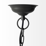 Camila (40"x31") Black Metal Mesh-Style Four Bulb Chandelier from Mercana - Luna Furniture
