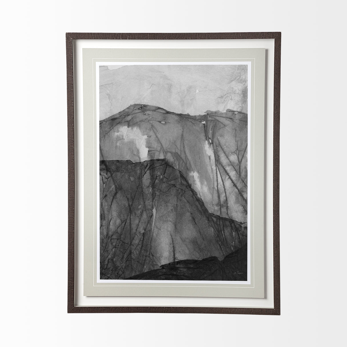 Rising Ridge I by Mercana Studio a Hand Embellished Textured Framed Art Print Matted under Glass from Mercana - Luna Furniture