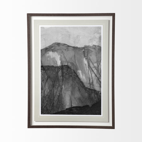 Rising Ridge I by Mercana Studio a Hand Embellished Textured Framed Art Print Matted under Glass from Mercana - Luna Furniture