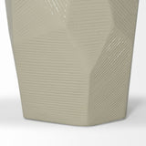 Piven (29.5"H) Beige Ceramic Base White Linen Shade Table Lamp from Mercana - Luna Furniture