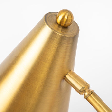 Fragon I (26"H) Gold-Tone Metal Adjustable Cone Shade Table Lamp from Mercana - Luna Furniture