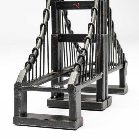 Suspension Set of 2 19L x 4W Brown Wrought Iron Suspension Bridge Bookends from Mercana - Luna Furniture
